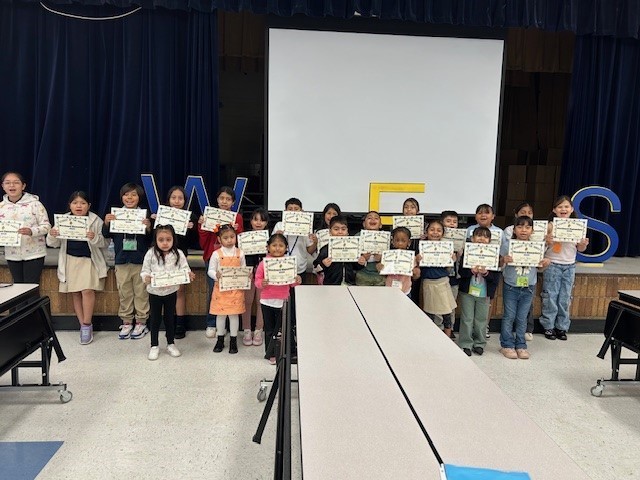 PBIS Students of the Month - September - Organized